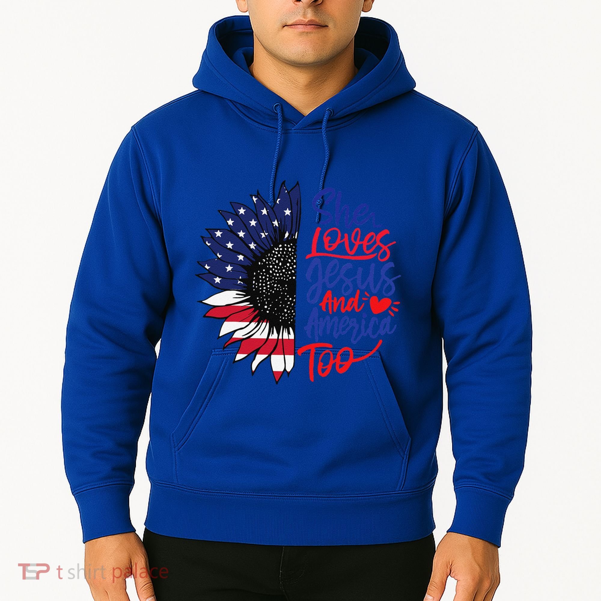 She Loves Jesus And America Too Hoodie