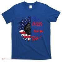 She Loves Jesus And America Too T-Shirt thumb 0