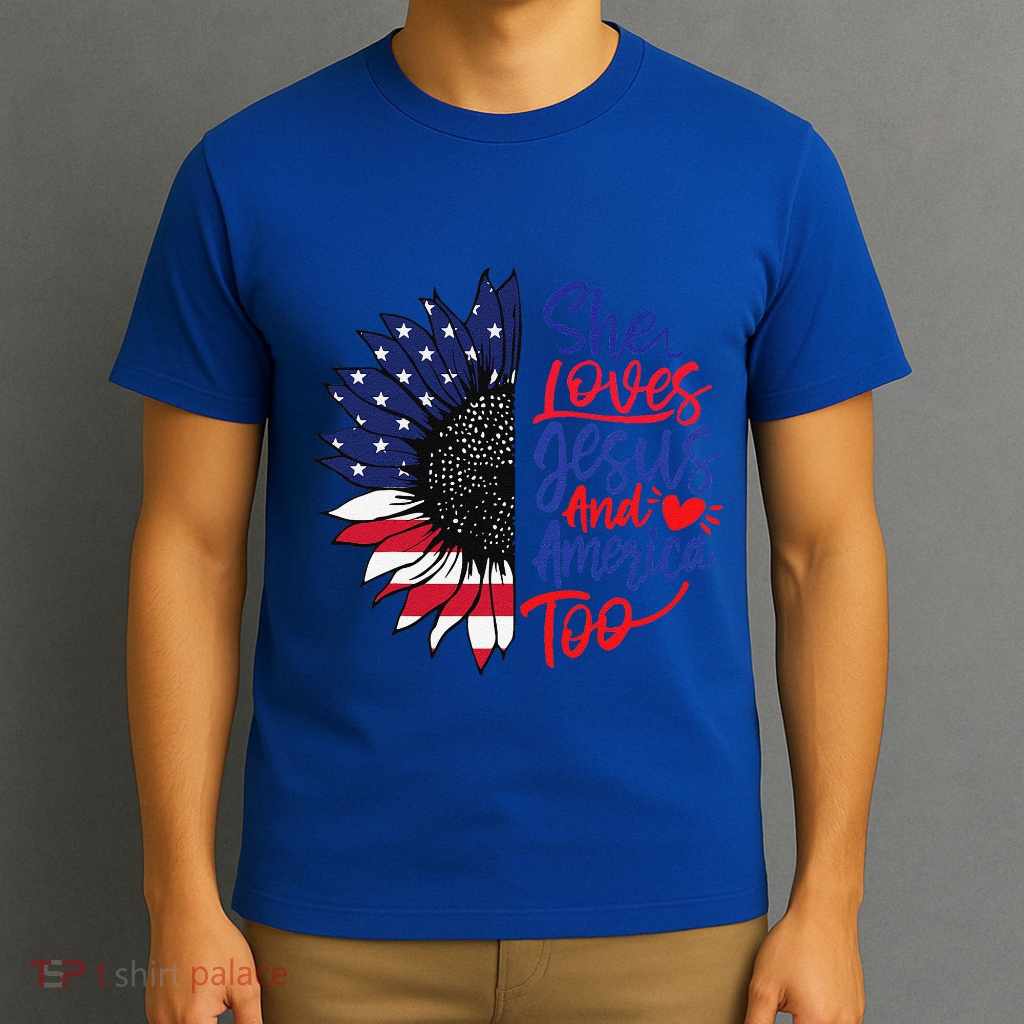 She Loves Jesus And America Too T-Shirt