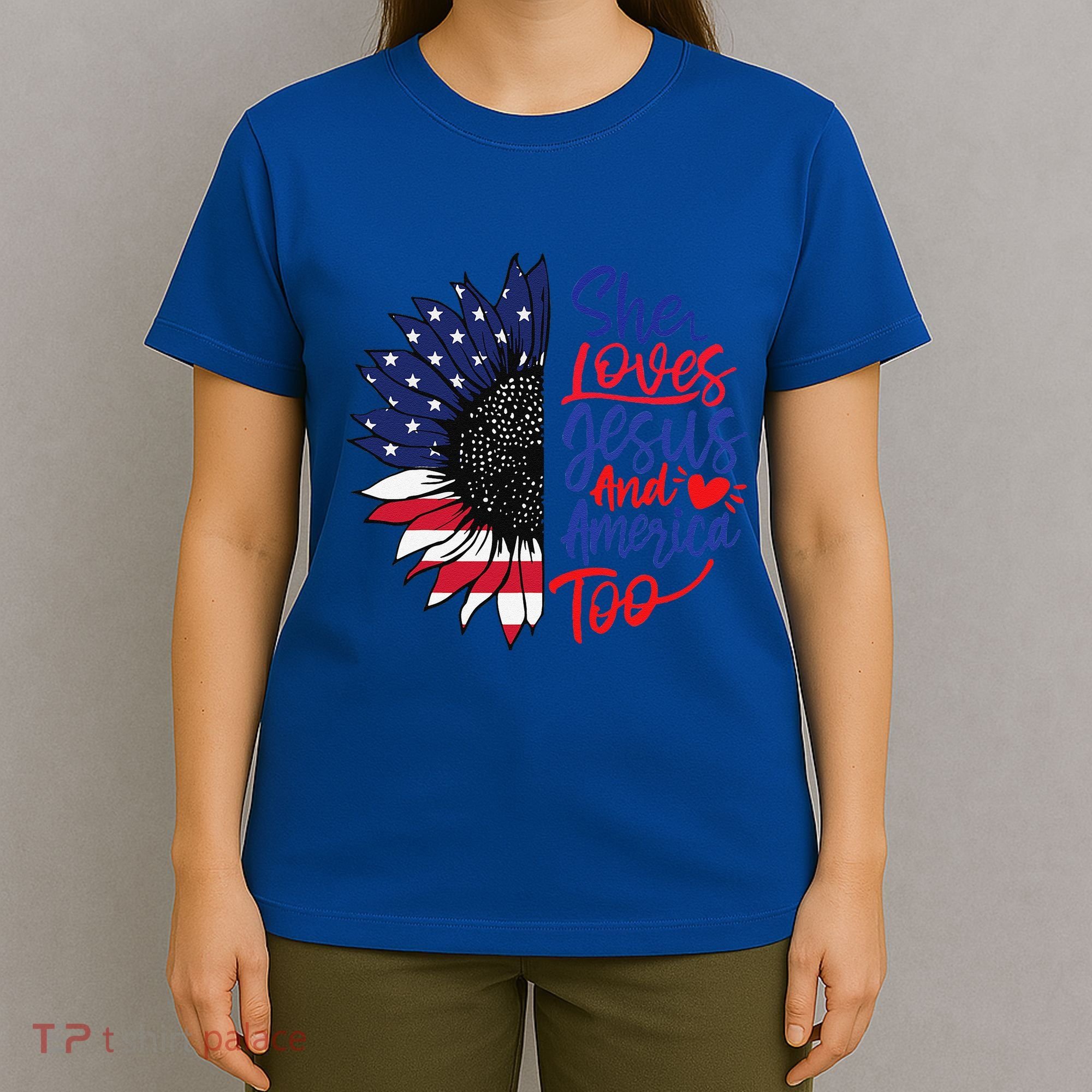 She Loves Jesus And America Too T-Shirt