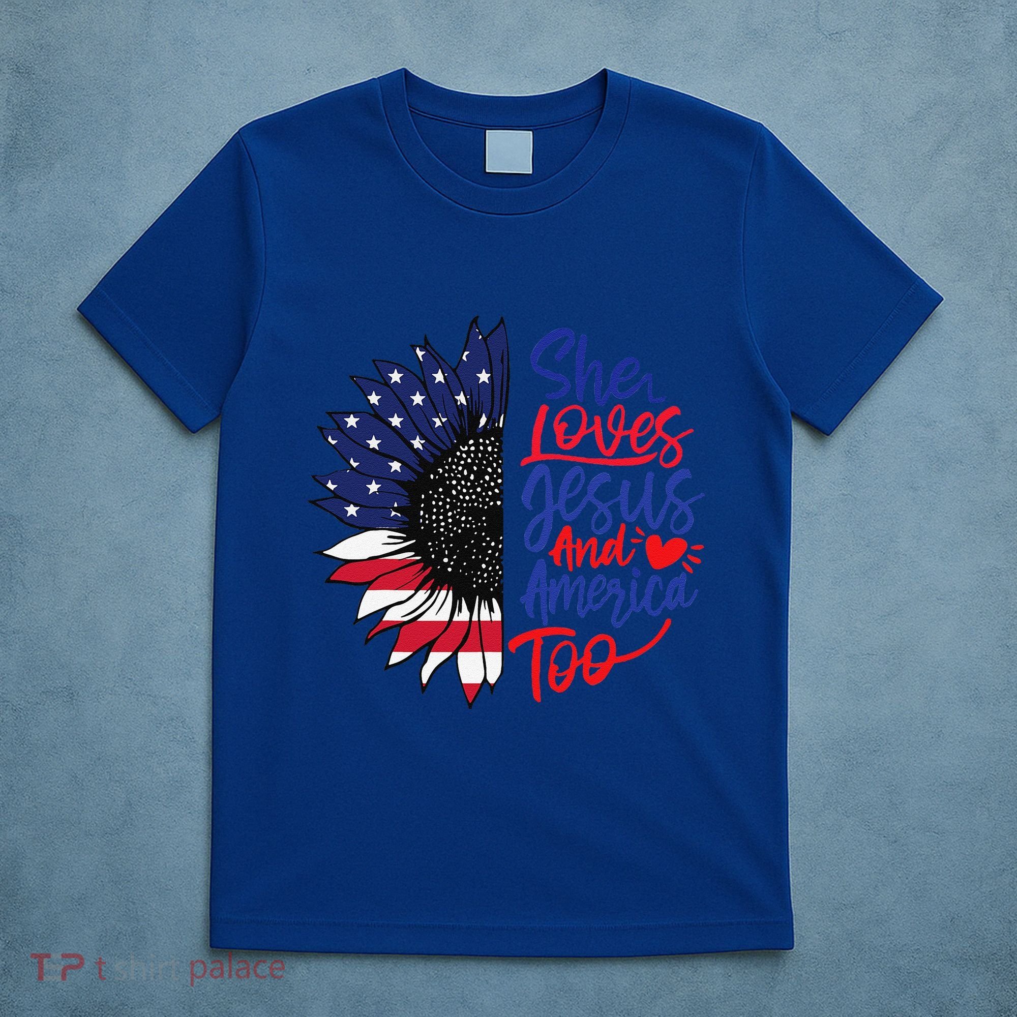 She Loves Jesus And America Too T-Shirt