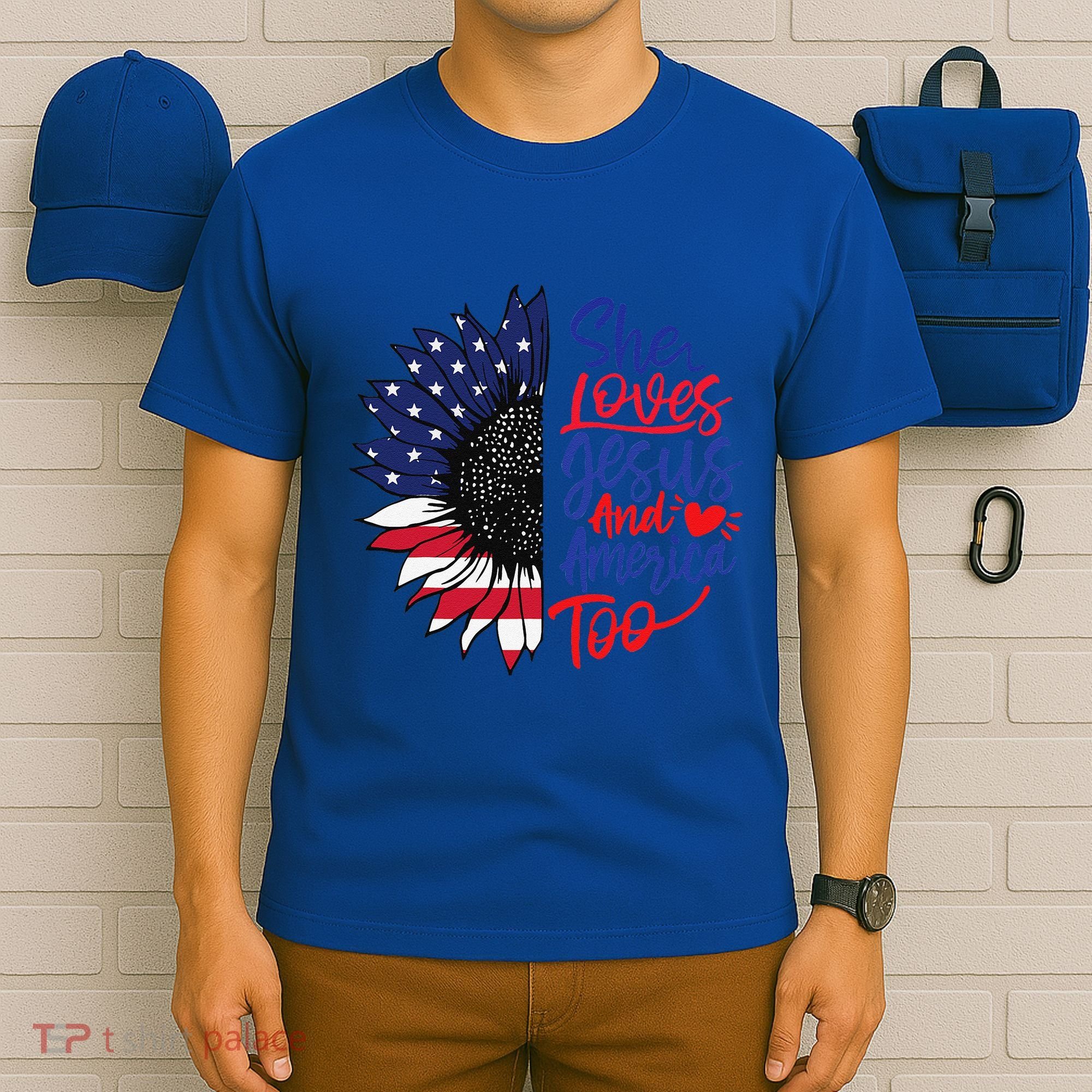 She Loves Jesus And America Too T-Shirt
