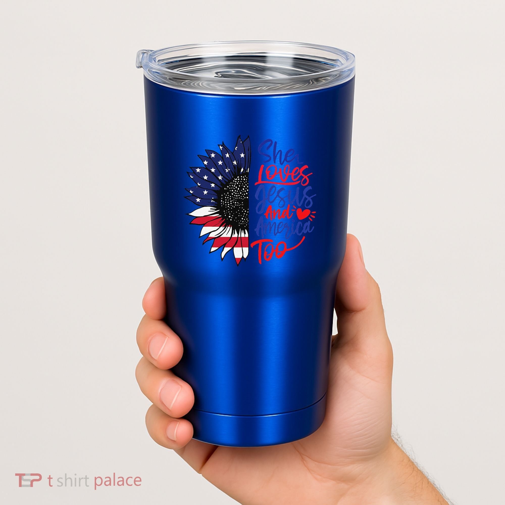 She Loves Jesus And America Too Tumbler