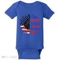 She Loves Jesus And America Too Baby Bodysuit thumb 0