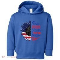 She Loves Jesus And America Too Toddler Hoodie thumb 0