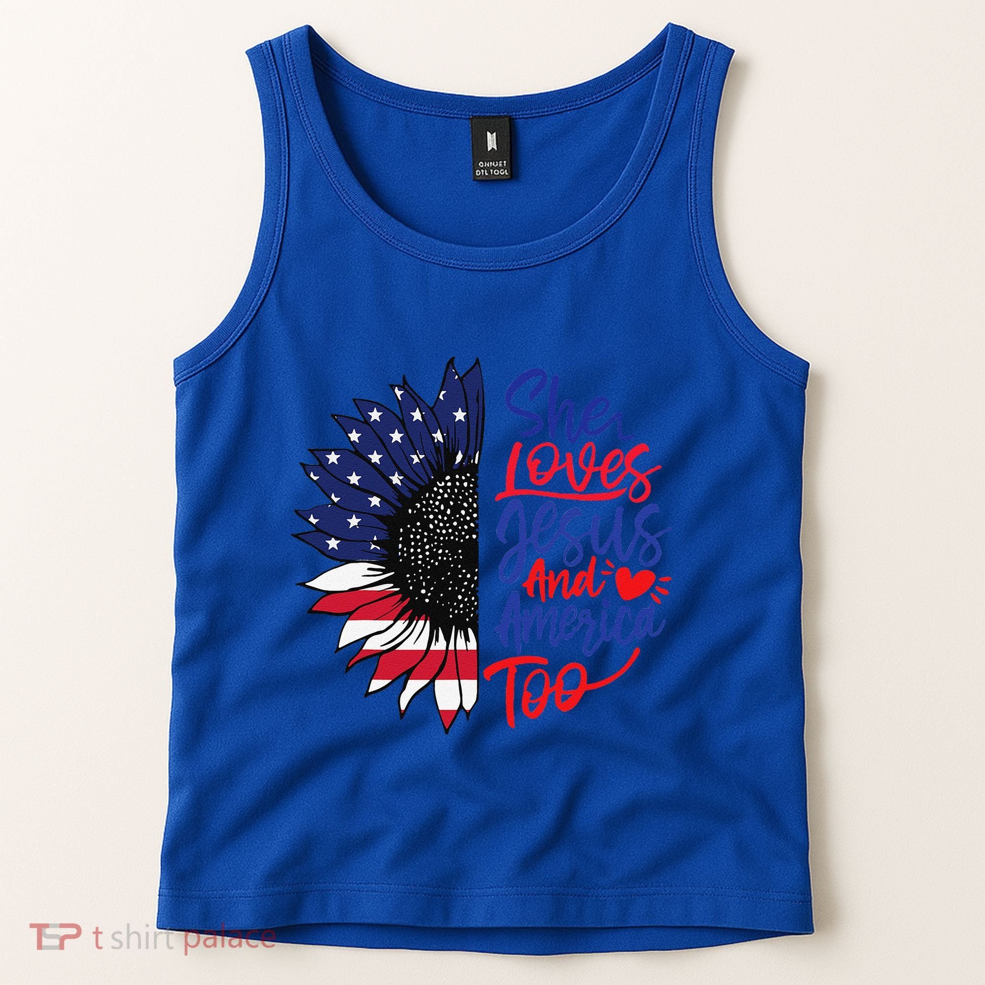 She Loves Jesus And America Too Tank Top