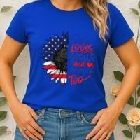 She Loves Jesus And America Too Women's T-Shirt thumb 2
