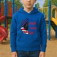 She Loves Jesus And America Too Kids Hoodie thumb 2
