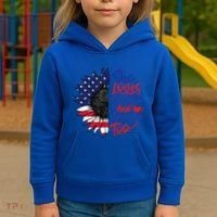 She Loves Jesus And America Too Kids Hoodie thumb 3