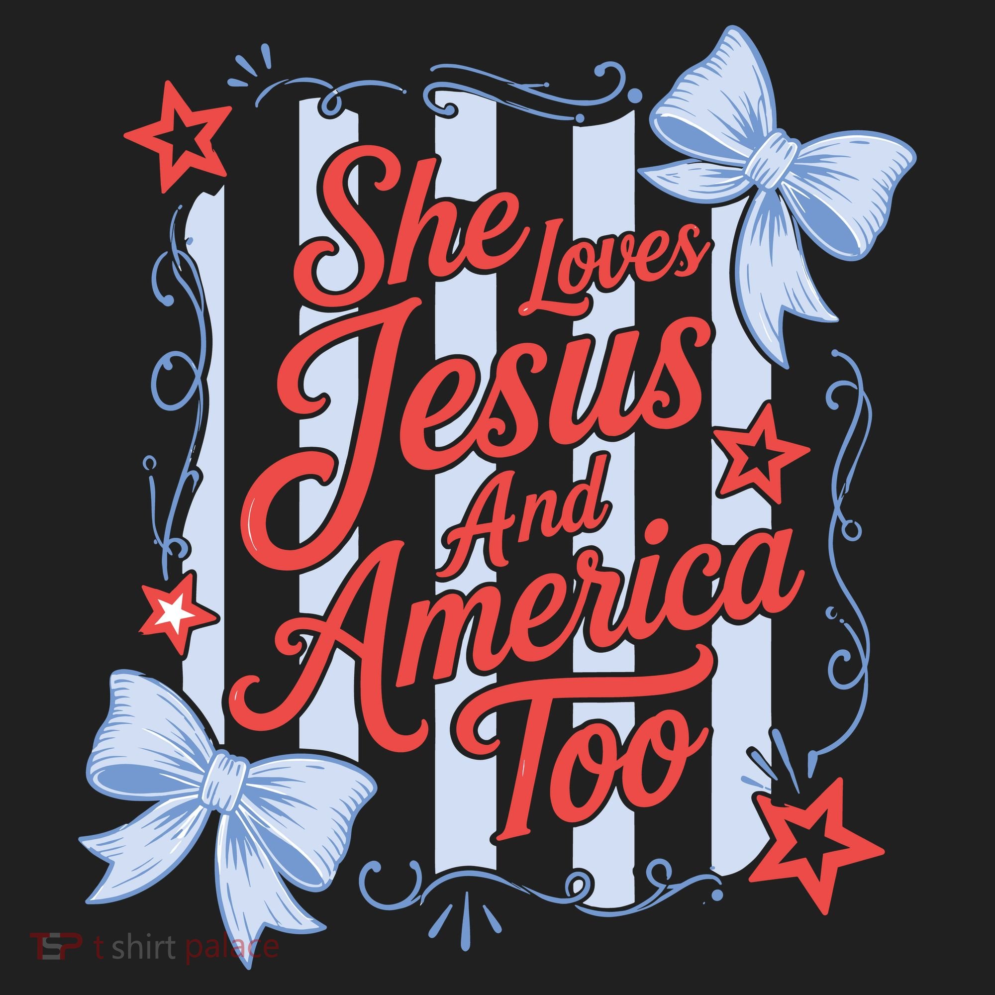 She Loves Jesus And America Too Retro Striped Hat