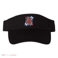She Loves Jesus And America Too Retro Striped Visor thumb 0