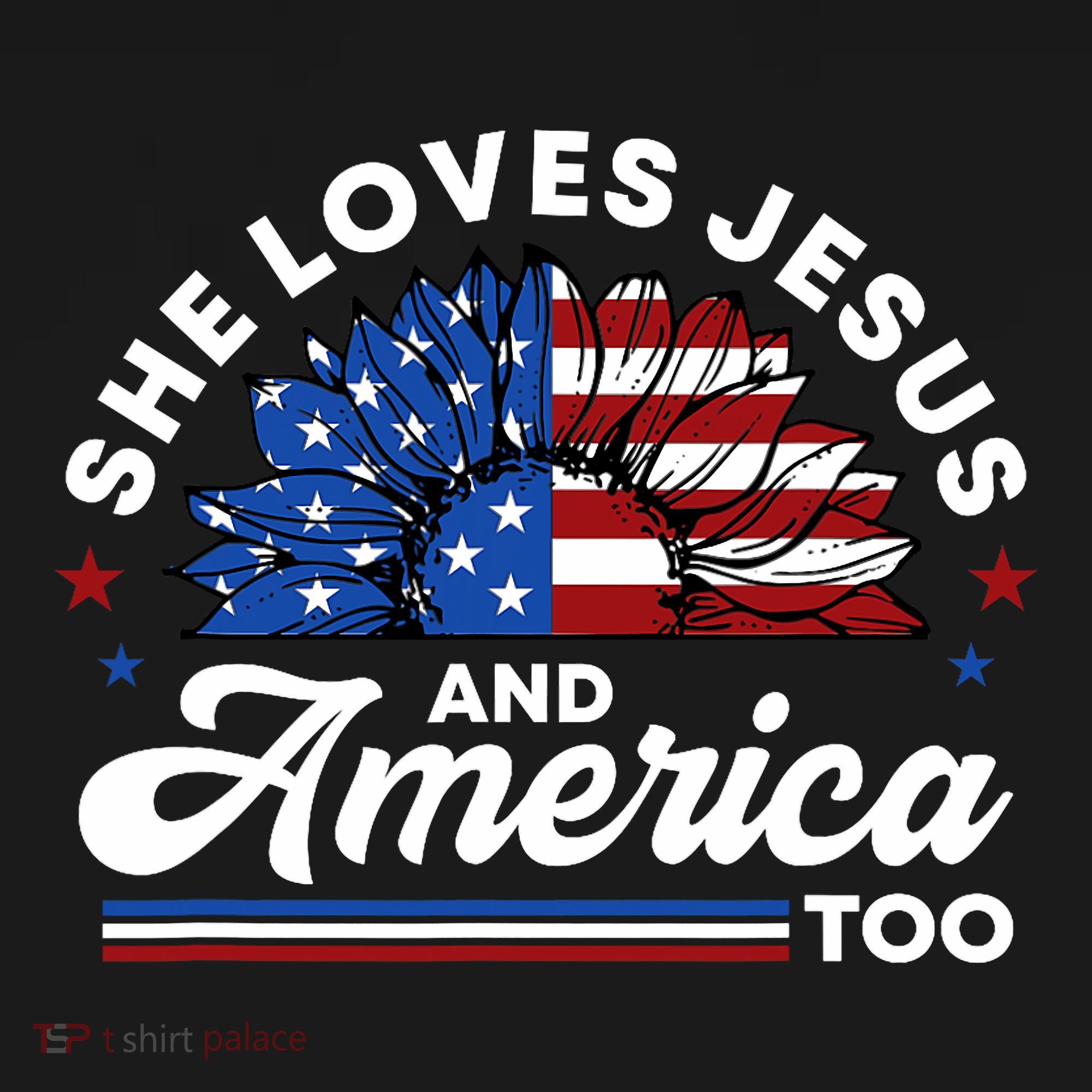 She Loves Jesus And America Too Christian Patriot Sunflower Women's Hoodie