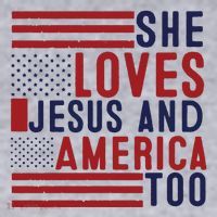 She Loves Jesus And America Too Women's Sweatshirt thumb 2