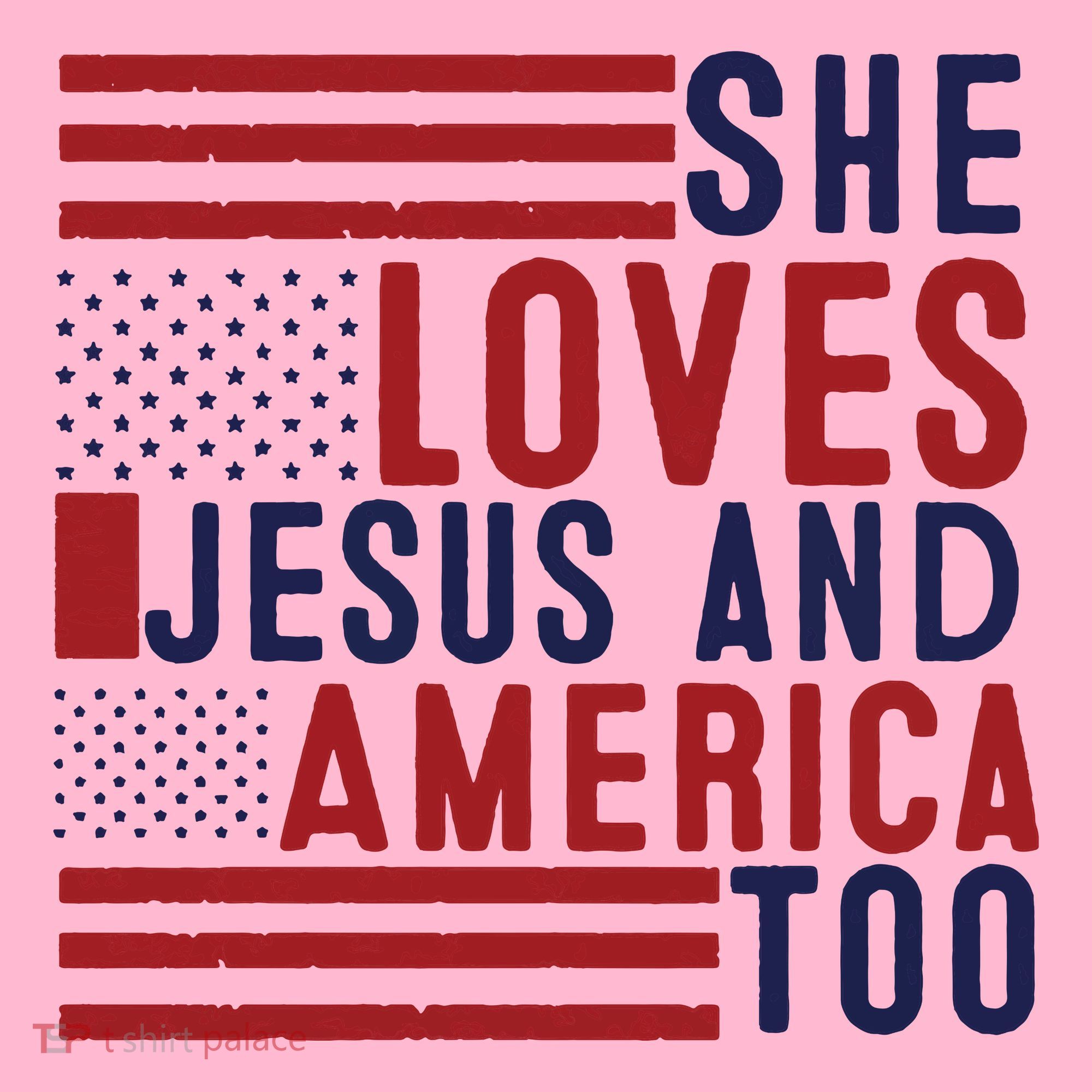 She Loves Jesus And America Too Coaster