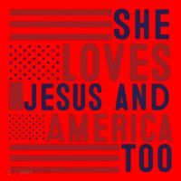 She Loves Jesus And America Too Santa Hat thumb 1