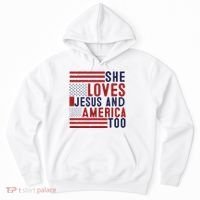 She Loves Jesus And America Too Hoodie thumb 0
