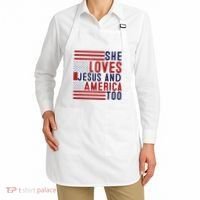 She Loves Jesus And America Too Apron thumb 2