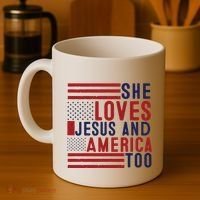 She Loves Jesus And America Too Coffee Mug thumb 4