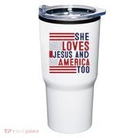 She Loves Jesus And America Too Tumbler thumb 0