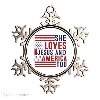 She Loves Jesus And America Too Ornament