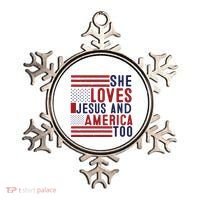 She Loves Jesus And America Too Ornament thumb 0