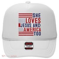 She Loves Jesus And America Too Hat thumb 0