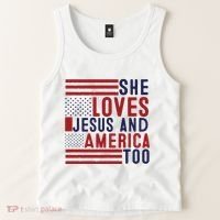 She Loves Jesus And America Too Tank Top thumb 2