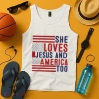 She Loves Jesus And America Too Tank Top thumb 4