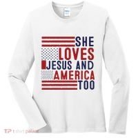 She Loves Jesus And America Too Women's Long Sleeve Shirt thumb 0
