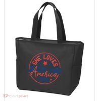 She Loves Jesus And America Too Tote Bag thumb 3