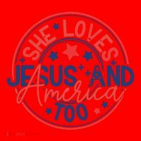 She Loves Jesus And America Too Santa Hat thumb 1