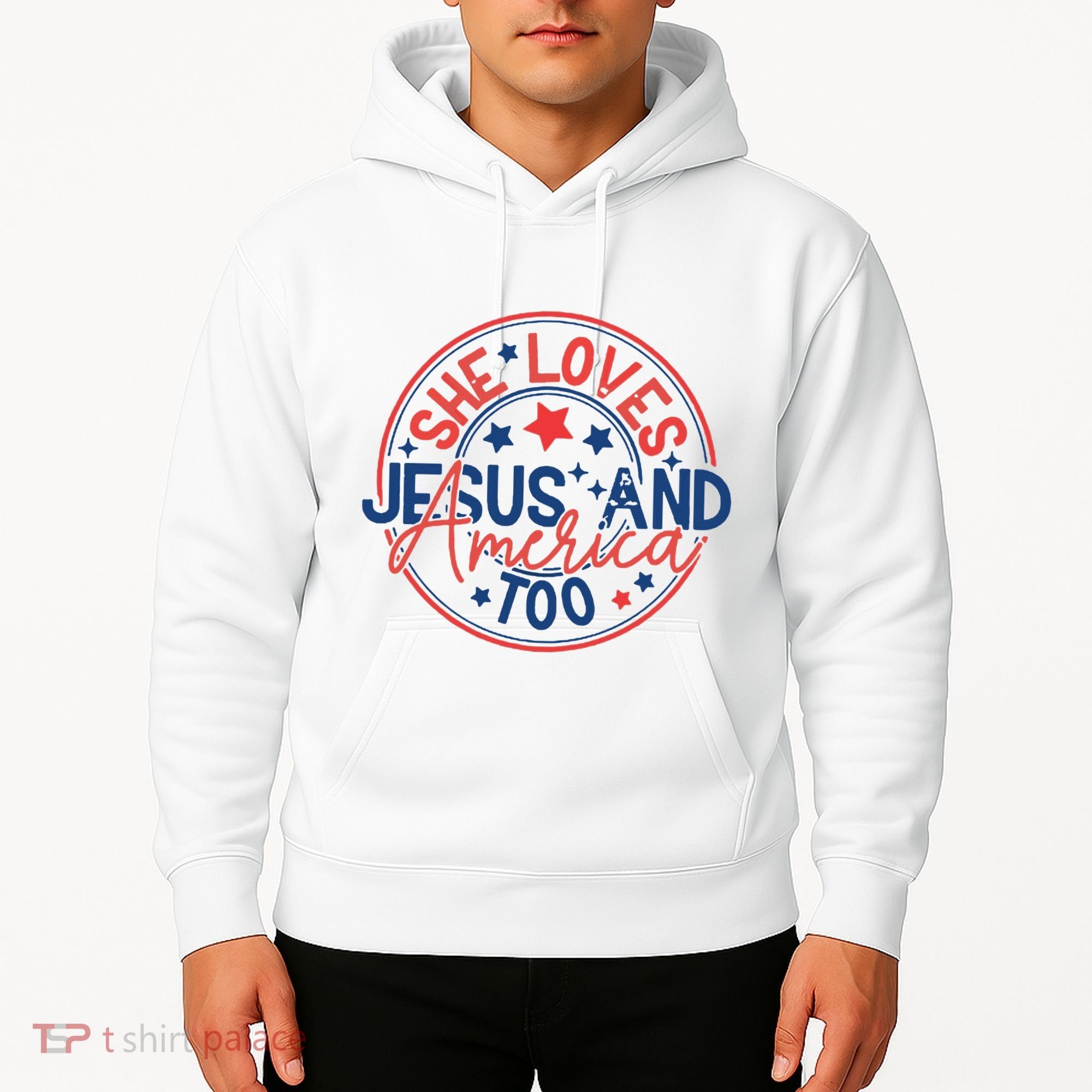 She Loves Jesus And America Too Hoodie