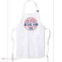 She Loves Jesus And America Too Apron thumb 0