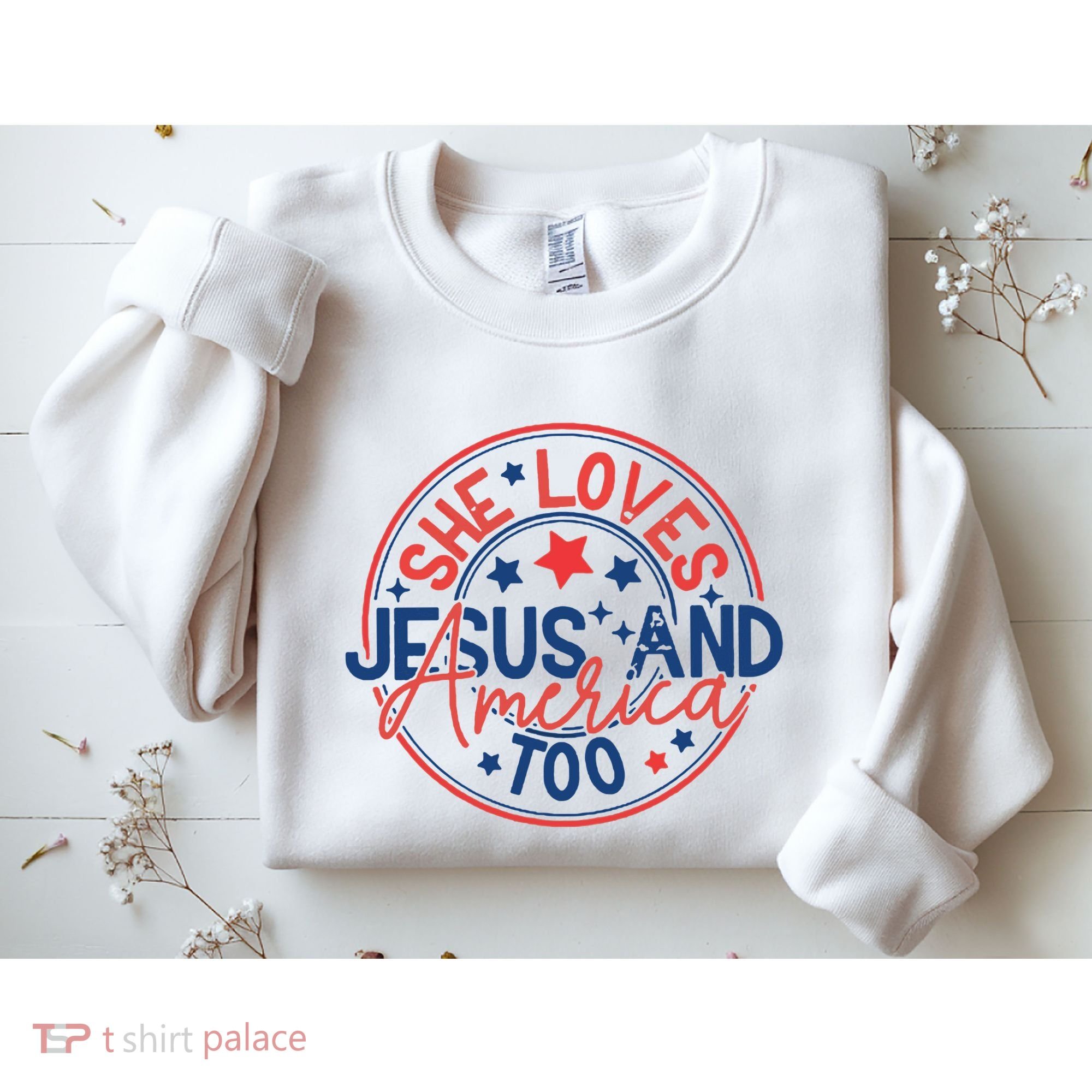 She Loves Jesus And America Too Sweatshirt