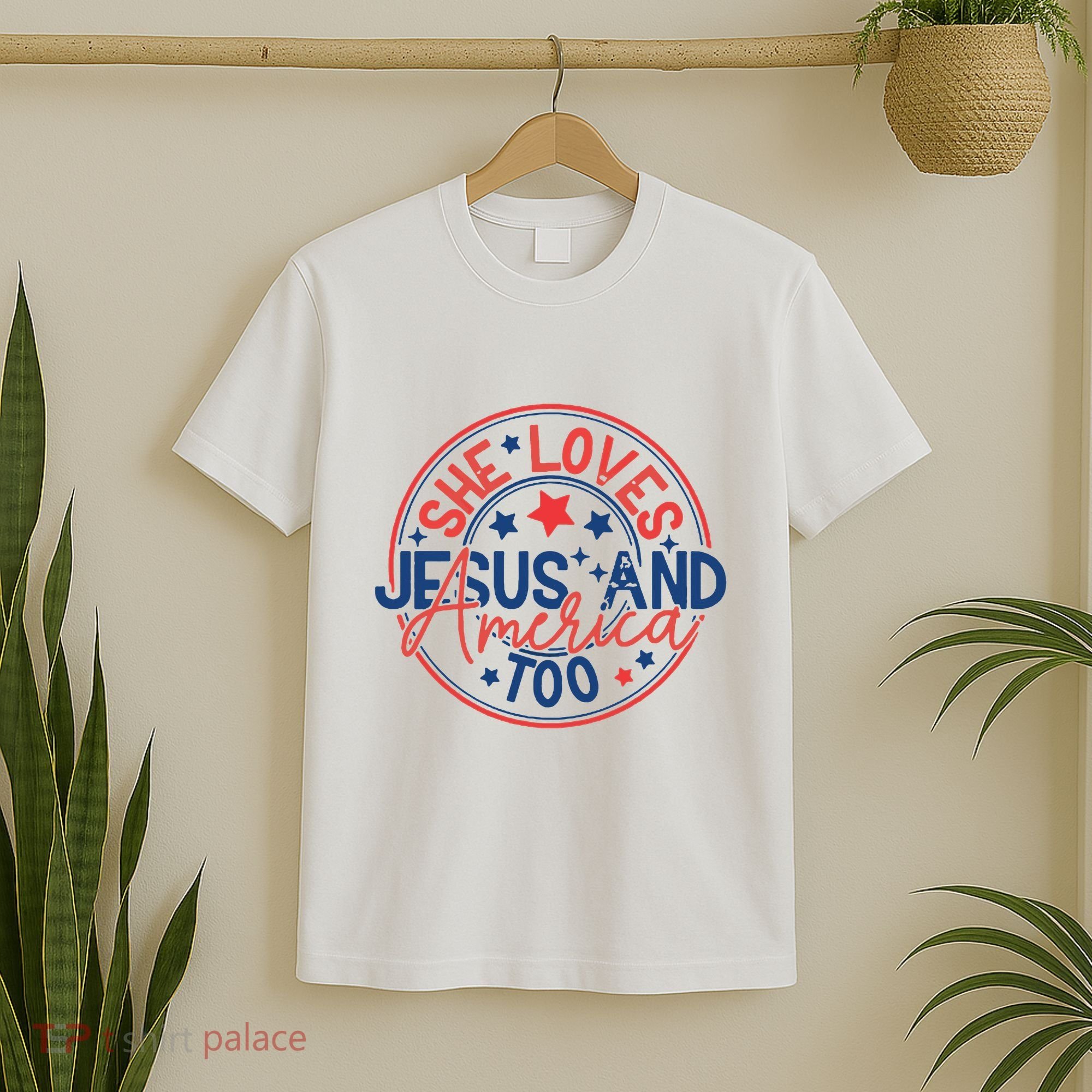 She Loves Jesus And America Too T-Shirt