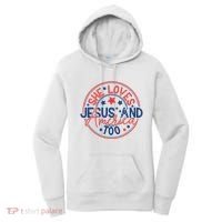 She Loves Jesus And America Too Women's Hoodie thumb 0