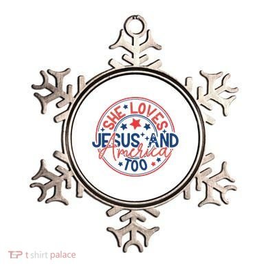 She Loves Jesus And America Too Ornament