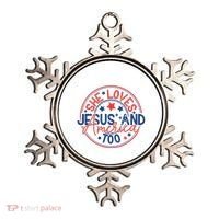 She Loves Jesus And America Too Ornament thumb 0