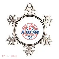 She Loves Jesus And America Too Ornament thumb 0