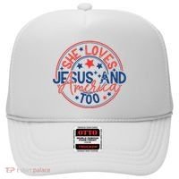 She Loves Jesus And America Too Hat thumb 0