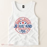 She Loves Jesus And America Too Tank Top thumb 2