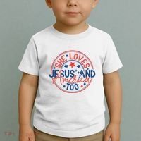 She Loves Jesus And America Too Toddler T-Shirt thumb 2