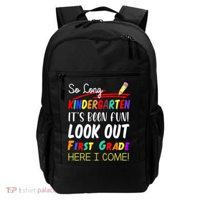 So Long Kindergarten Here I Come 1 Grade Graduation Fun Backpack