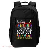 So Long Kindergarten Here I Come 1 Grade Graduation Fun Backpack thumb 0