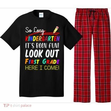 So Long Kindergarten Here I Come 1 Grade Graduation Fun Pajama Set