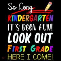 So Long Kindergarten Here I Come 1 Grade Graduation Fun Women's Hoodie thumb 2