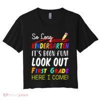 So Long Kindergarten Here I Come 1 Grade Graduation Fun Women's Crop Top Tee thumb 0
