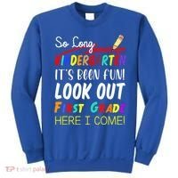 So Long Kindergarten Here I Come 1 Grade Graduation Fun Sweatshirt thumb 0