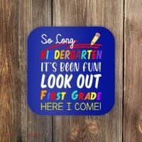 So Long Kindergarten Here I Come 1 Grade Graduation Fun Coaster thumb 0