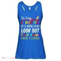 So Long Kindergarten Here I Come 1 Grade Graduation Fun Ladies Essential Flowy Tank thumb 0